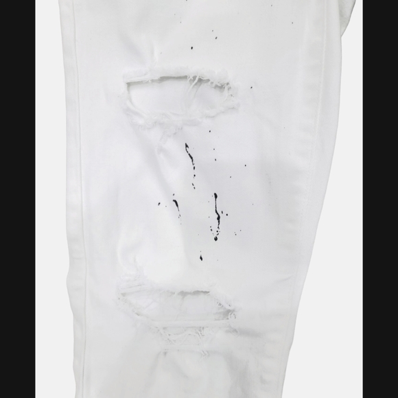 (M) Guess Paint Spatter Distressed Jeans (Mens) - Picture 7 of 13